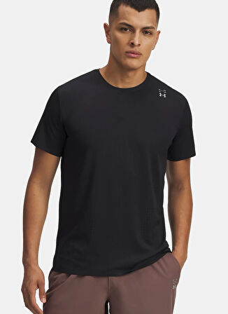 Under Armour 6001829-001-UA Halo Vent SS Siyah Bisiklet Yaka Normal Düz Erkek T-Shirt