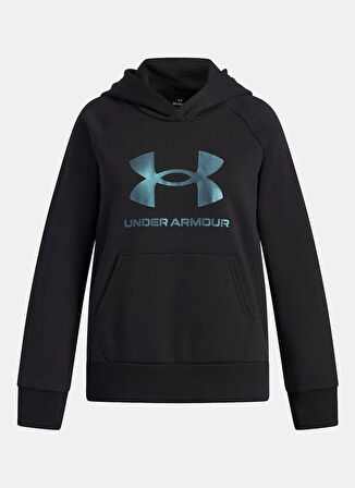 Under Armour Düz Erkek Çocuk Siyah Sweatshırt 6004118-005-UA Rival Flc Shimmer Hd