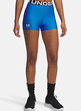 Under Armour 1383629-402-UA HG Shorty Mavi Lastikli Bel Normal Düz Kadın Şort