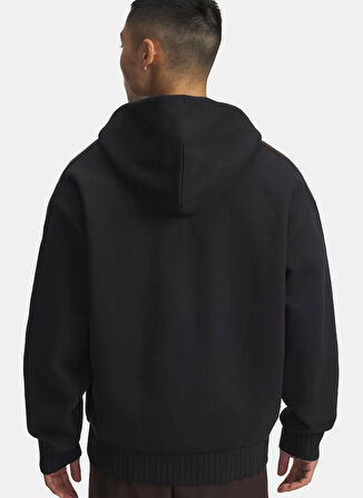 Under Armour 6003937-001-UA Icon Heavy Rib FZ Siyah Normal Düz Erkek Zip Ceket