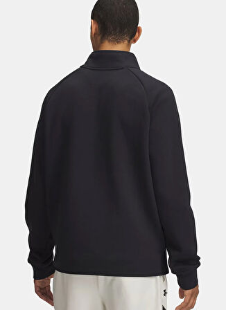 Under Armour 6003868-001-UA Unstoppable Flc Half Siyah Fermuarlı Yaka Normal Düz Erkek Sweatshırt