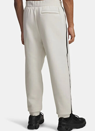 Under Armour 6005696-110-UA Icon Heavy Rib Jogge Beyaz Lastikli Bel Normal Düz Erkek Eşofman Altı