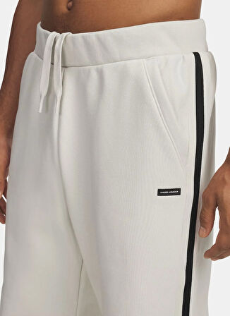 Under Armour 6005696-110-UA Icon Heavy Rib Jogge Beyaz Lastikli Bel Normal Düz Erkek Eşofman Altı