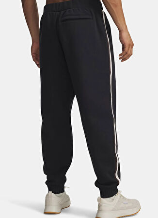 Under Armour 6005696-001-UA Icon Heavy Rib Jogge Siyah Lastikli Bel Normal Düz Erkek Eşofman Altı