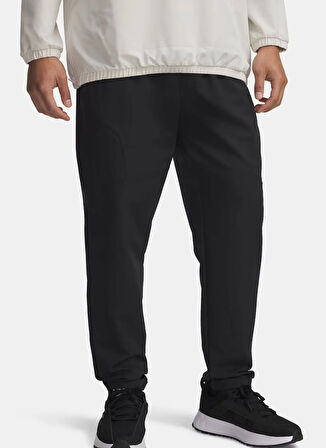 Under Armour 6003861-001-UA Unstoppable Tapered Siyah Lastikli Bel Normal Düz Erkek Eşofman Altı