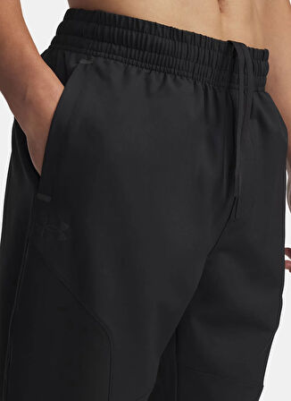 Under Armour 6003861-001-UA Unstoppable Tapered Siyah Lastikli Bel Normal Düz Erkek Eşofman Altı