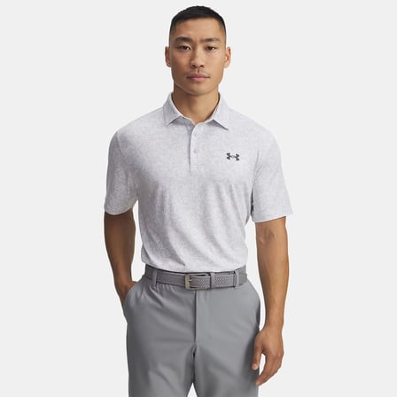 Under Armour Playoff 3.0 Printed Erkek Beyaz Polo Yaka Tişört