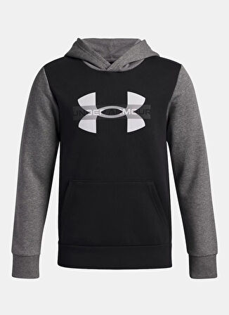 Under Armour Düz Erkek Çocuk Siyah Sweatshırt 6004994-001-UA Rival Flc Cblck Grph