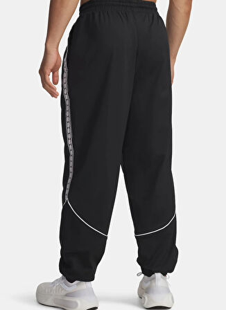 Under Armour 6005127-001-UA M 96 Terrace Pants Siyah Lastikli Bel Geniş Fit Düz Erkek Eşofman Altı