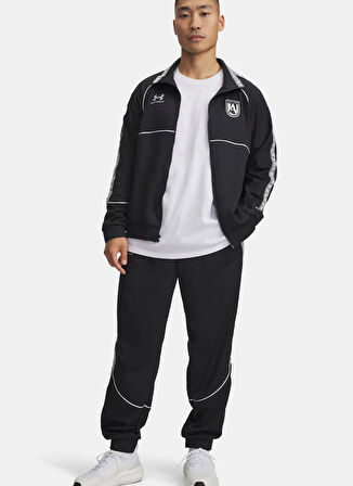 Under Armour 6005127-001-UA M 96 Terrace Pants Siyah Lastikli Bel Geniş Fit Düz Erkek Eşofman Altı