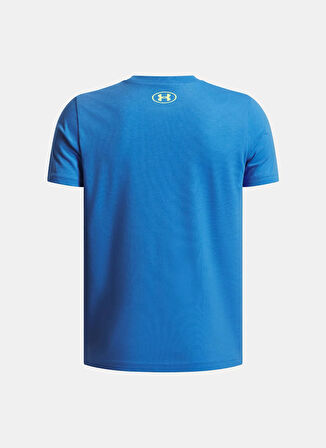 Under Armour Baskılı Mavi Erkek Çocuk T-Shirt 6005069-402-UA OVERLAY WM SS