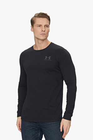 Under Armour Sportstyle Erkek Siyah Uzun Kol T-Shirt 1329585-002