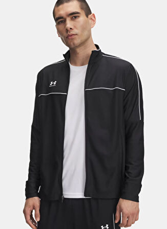 Under Armour 6008868-001-M Challenger Track Jack Siyah Normal Düz Erkek Zip Ceket