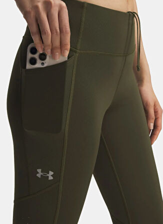 Under Armour 1369771-308-UA Launch Ankle Tights Yeşil Düz Kadın Tayt