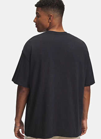 Under Armour 6005150-001-UA HWT U LOGO SS Siyah Bisiklet Yaka Normal Baskılı Erkek T-Shirt