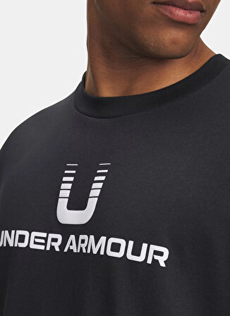 Under Armour 6005150-001-UA HWT U LOGO SS Siyah Bisiklet Yaka Normal Baskılı Erkek T-Shirt