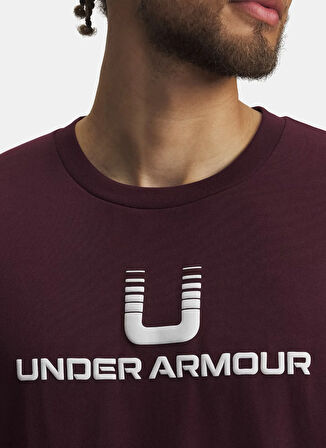 Under Armour 6005150-600-UA HWT U LOGO SS Bordo Bisiklet Yaka Normal Baskılı Erkek T-Shirt