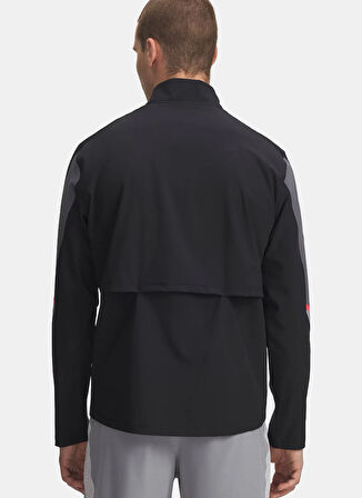 Under Armour 6005901-002-UA Velociti Storm Jacke Siyah Normal Düz Erkek Zip Ceket