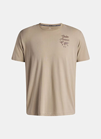 Under Armour 6004143-299-UA 60/40S SPORTS WM SS Kahve Bisiklet Yaka Normal Düz Erkek T-Shirt
