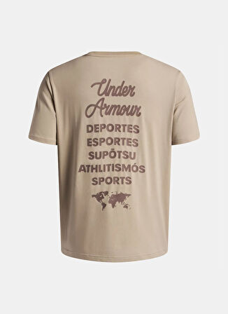 Under Armour 6004143-299-UA 60/40S SPORTS WM SS Kahve Bisiklet Yaka Normal Düz Erkek T-Shirt