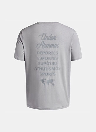 Under Armour 6004143-011-UA 60/40S SPORTS WM SS Gri Bisiklet Yaka Normal Düz Erkek T-Shirt