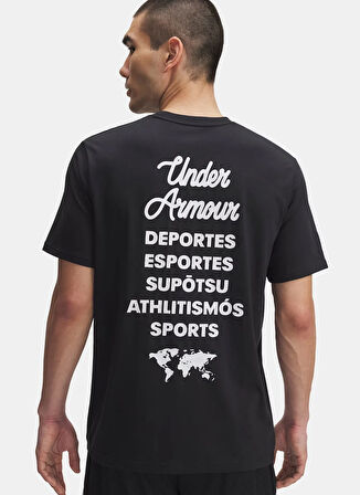 Under Armour 6004143-001-UA 60/40S SPORTS WM SS Siyah Bisiklet Yaka Normal Düz Erkek T-Shirt