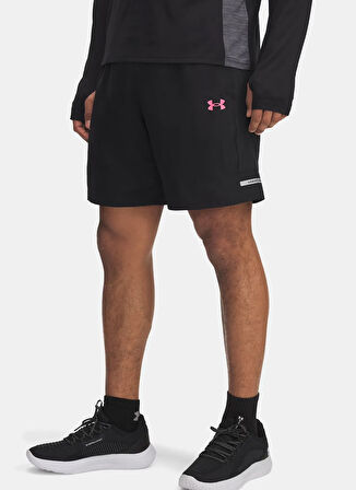 Under Armour 6005117-001-UA Tech Utility Shorts Siyah Lastikli Bel Normal Düz Erkek Şort