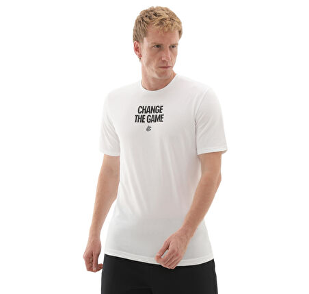 A6007304-100 Under Armour Curry Playable Tee 1 Erkek T-Shirt Beyaz