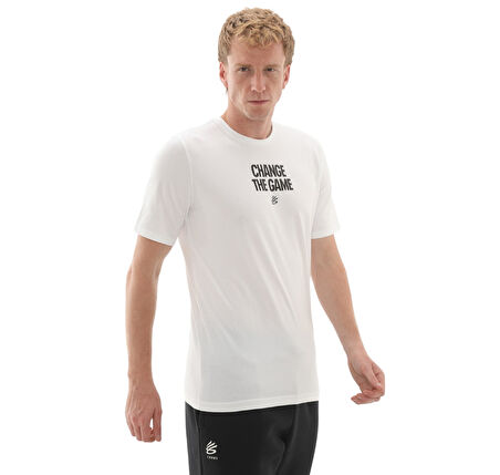 A6007304-100 Under Armour Curry Playable Tee 1 Erkek T-Shirt Beyaz