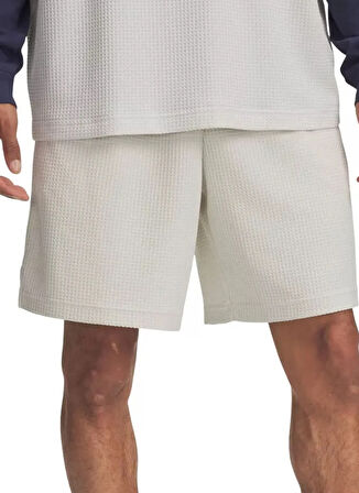 Under Armour 1383107-110-UA Rival Waffle Short Beyaz Lastikli Bel Normal Düz Erkek Şort