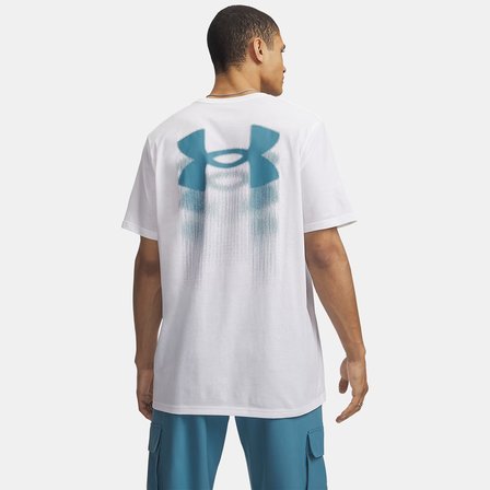Under Armour Blur Wordmark Erkek Beyaz Tişört