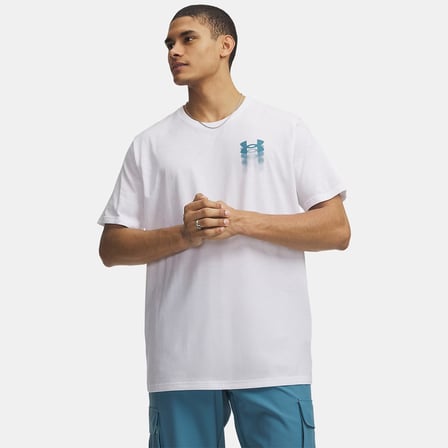 Under Armour Blur Wordmark Erkek Beyaz Tişört