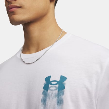 Under Armour Blur Wordmark Erkek Beyaz Tişört