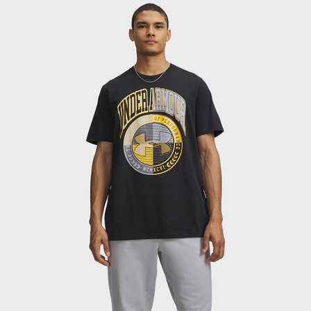 Under Armour Block Logo Erkek Siyah Tişört