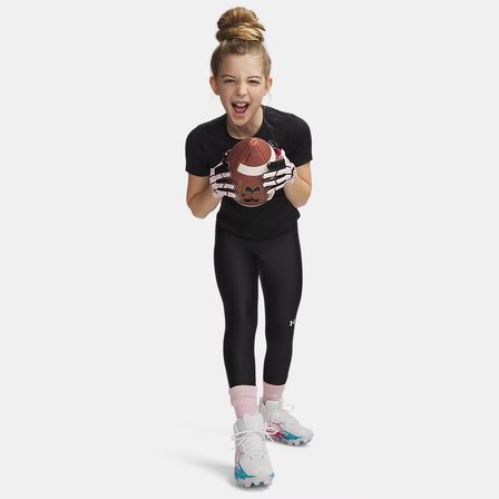 Under Armour HeatGear Crop Mock Kız Çocuk Siyah Tayt