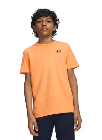 Under Armour Turuncu Erkek Çocuk T-Shirt 1389962-870-UA B SPORTSTYLE LC SS