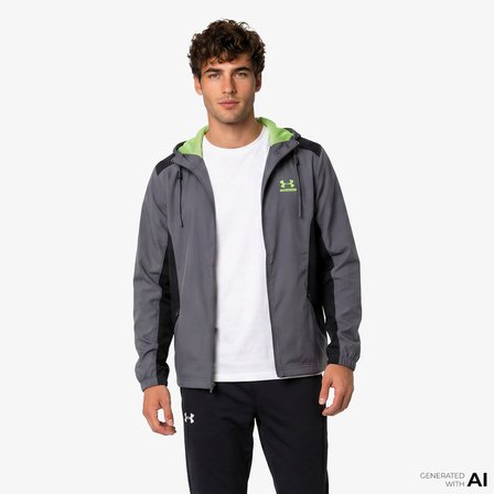 Under Armour Tech Sport Woven Erkek Gri Antrenman Ceket