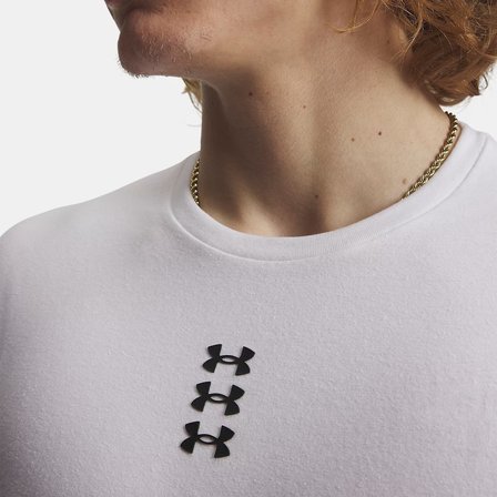 Under Armour Hoops Triple Logo Erkek Çocuk Beyaz Tişört