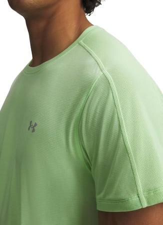 Under Armour 6009518-712 UA Velociti REFLCT SS Yeşil Bisiklet Normal Düz Erkek T-Shirt