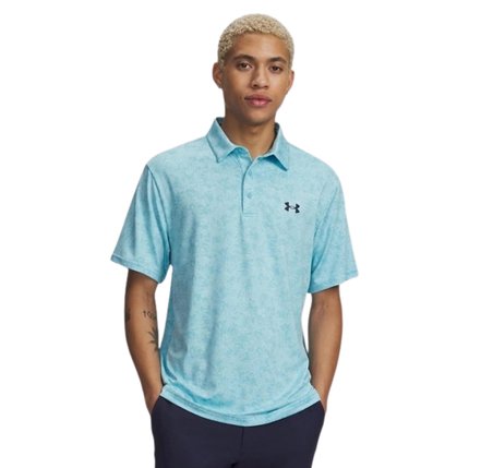 A1378677-428 Under Armour Ua Playoff 3.0 Printed Polo Erkek T-Shirt Mavi