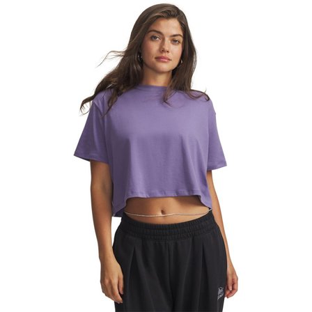 Under Armour Rival Boxy Solid Kadın Mor Tişört