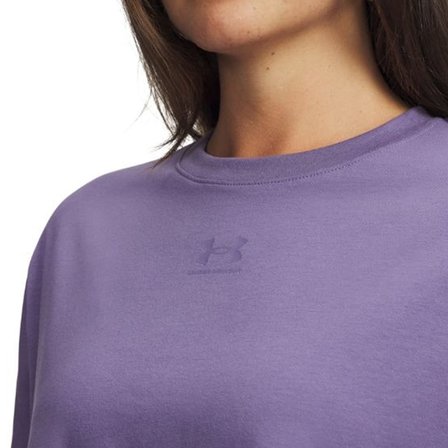 Under Armour Rival Boxy Solid Kadın Mor Tişört