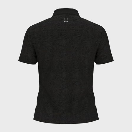 Under Armour Halo Bonded Jacquard Kadın Siyah Polo Yaka Tişört