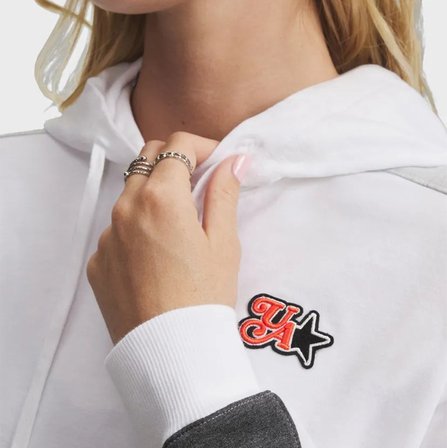 Under Armour Sport Terry Trend Kadın Beyaz Polo Yaka Tişört