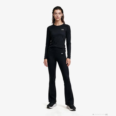 Under Armour HG Authentics Comp Kadın Siyah Uzun Kollu T-Shirt