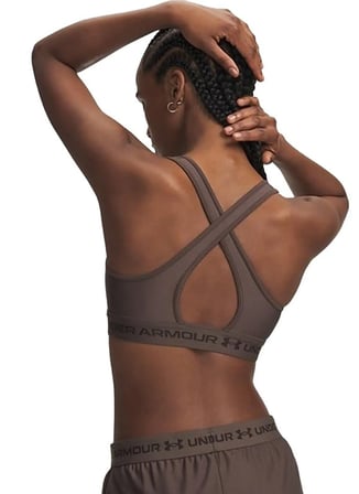Under Armour Kahverengi Kadın 1361034-200 Crossback Mid Bra Sporcu Sütyeni