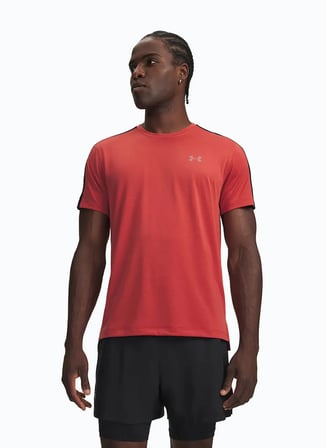 Under Armour 6009518-635 Ua Velociti Reflct Ss Kırmızı Erkek Yuvarlak Yaka Regular Fit T-Shirt