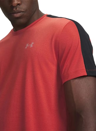 Under Armour 6009518-635 Ua Velociti Reflct Ss Kırmızı Erkek Yuvarlak Yaka Regular Fit T-Shirt