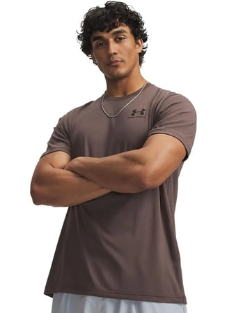 Under Armour 1326799-200 Ua M Sportstyle Lc Ss Kahverengi Yuvarlak Yaka Loose Fit Düz Erkek T-Shirt