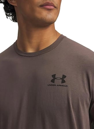 Under Armour 1326799-200 Ua M Sportstyle Lc Ss Kahverengi Yuvarlak Yaka Loose Fit Düz Erkek T-Shirt